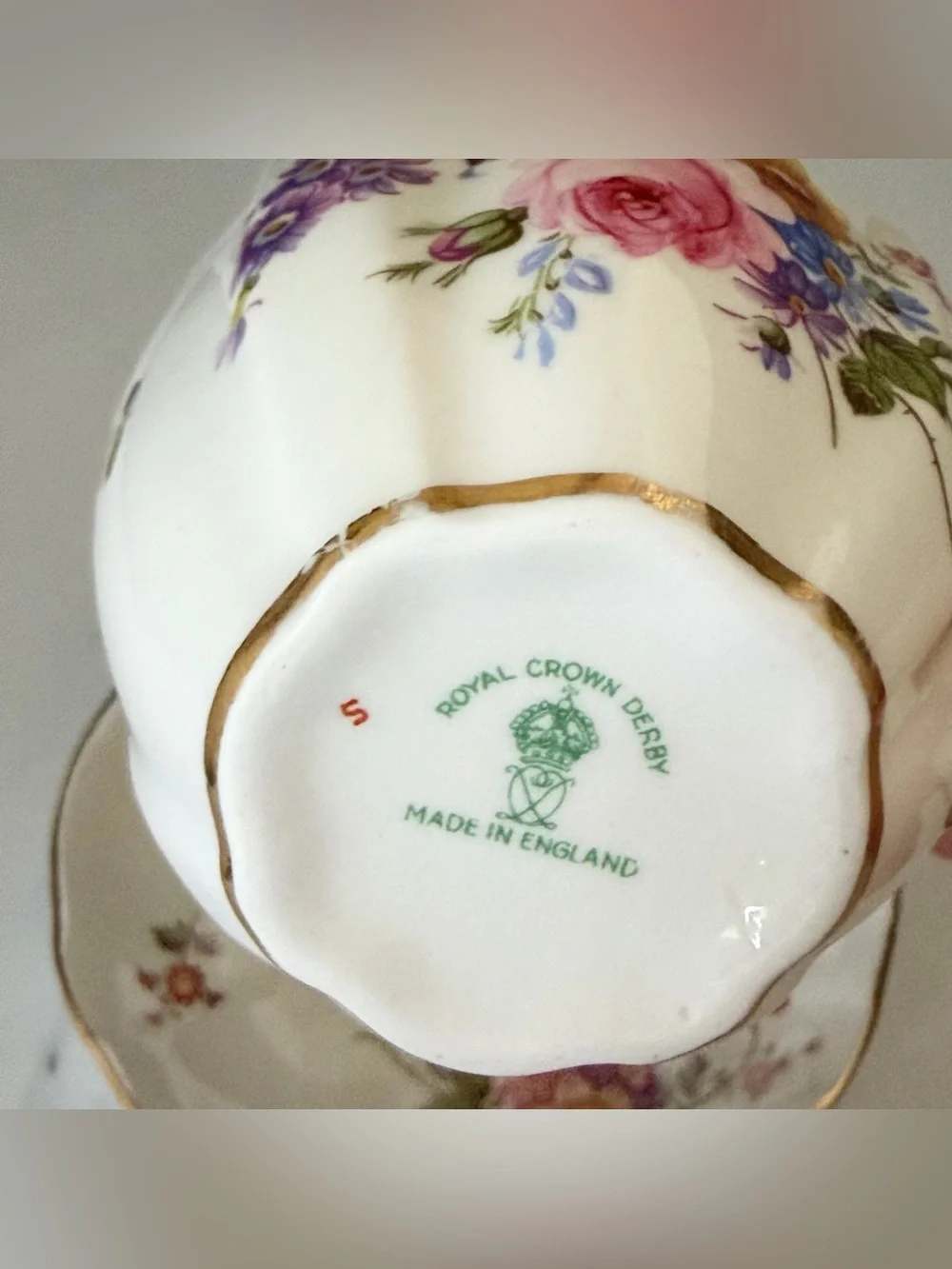 Derby Posies Cup & Saucer by Royal Crown Derby